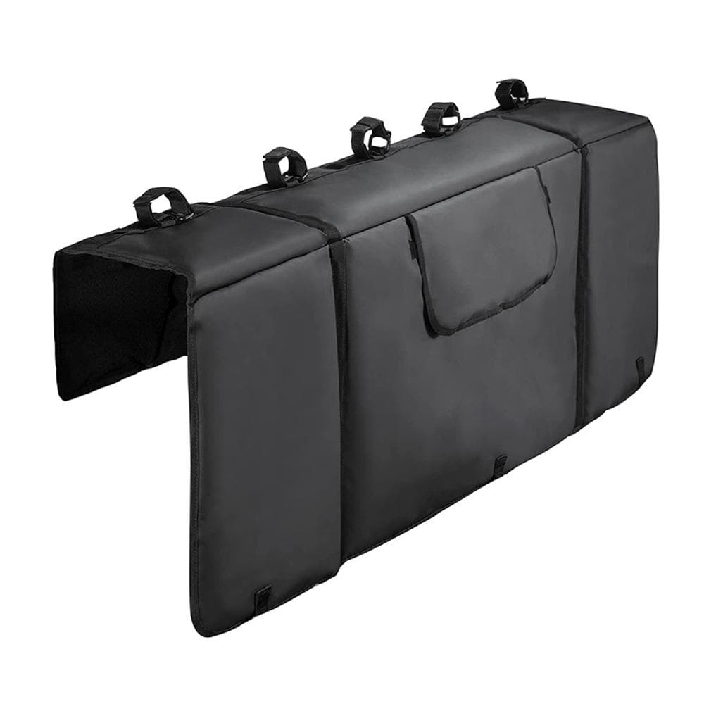 Tailgate Pad for Mountain Bike Pickup Truck Tailgate Protective Pad Carries Up to 5 Bicycles with 2 black