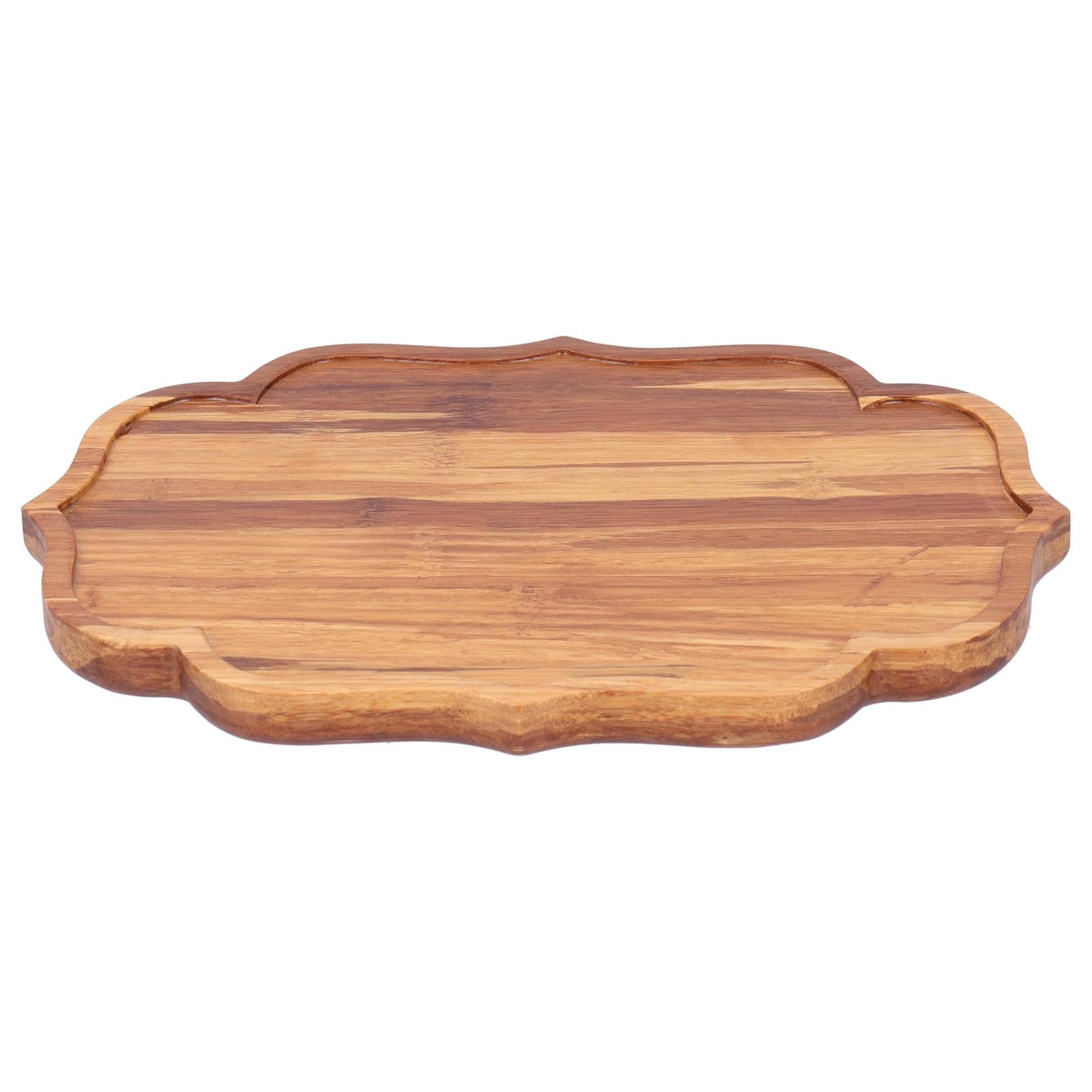 Bamboo Tea Tray Teaboard Serving Plate Japanese Style Tableware W/Protection PadS 19.8x13.7x1.8cm