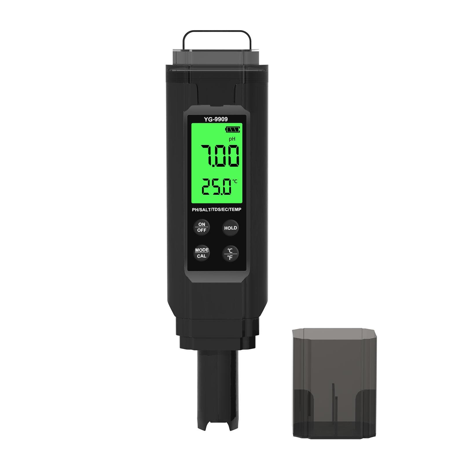 5in1 Water Quality Tester PH SALT Total Dissolved Solids EC Temperature Test Meter Multifunctional multicolour