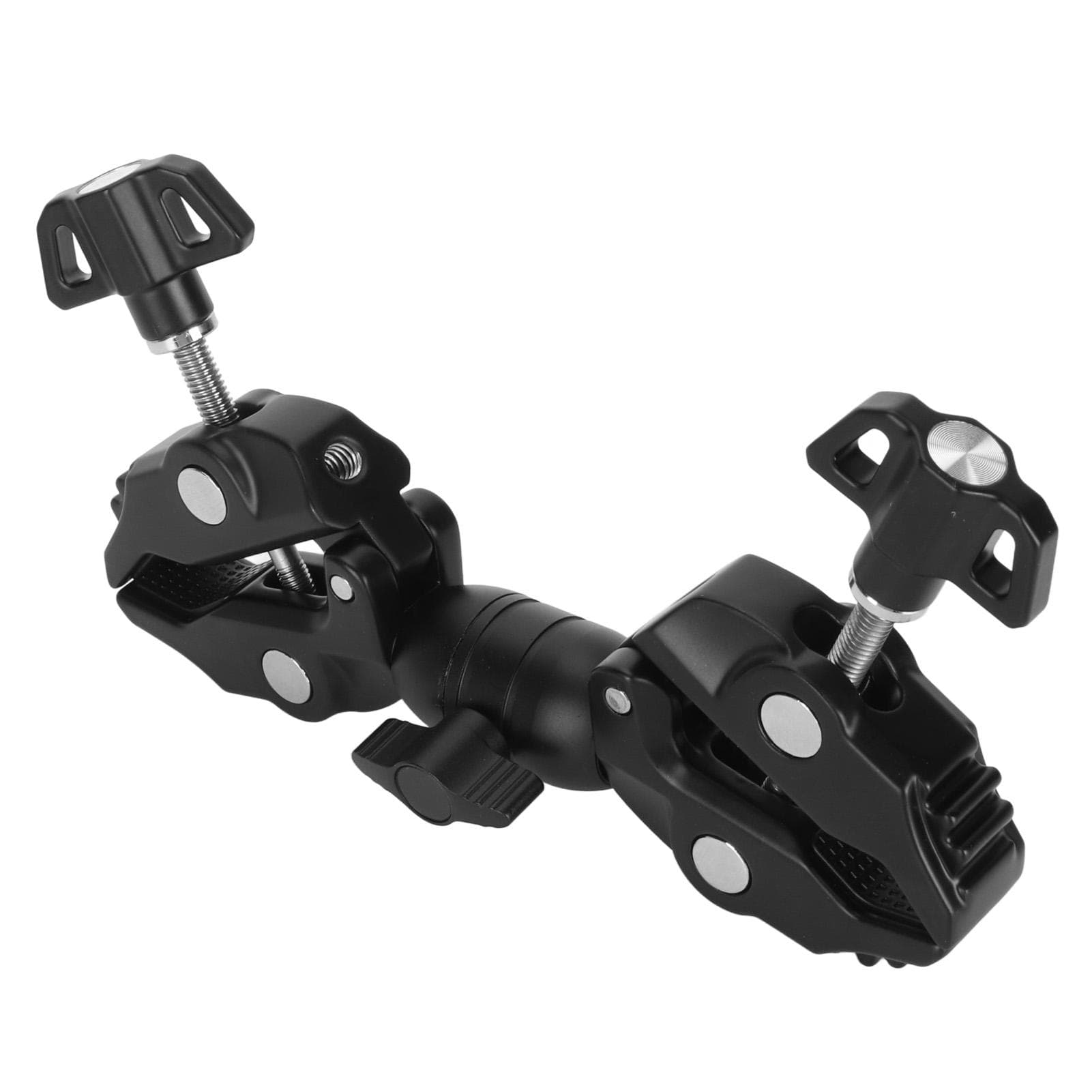 Dual Ball Camera Mount Clamp Aluminum Alloy 360 Degree Rotation Bike Motorcycle Stick Pole Double