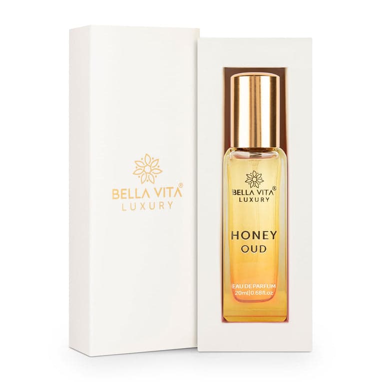 Bella Vita Luxury Honey Oud Eau De Parfum Unisex Perfume for Men & Women with Patchouli, Vanilla, Bergamot | Floral, Spicy EDP Fragrance Scent, 20 Ml