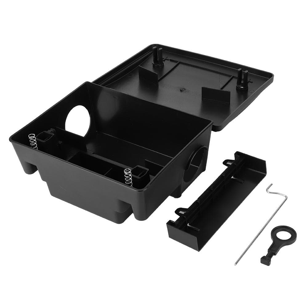 Compact Indoor Rat Box Mouse Mice Trap Catching Bait Box with Lock for Home Hospital Hotel Use