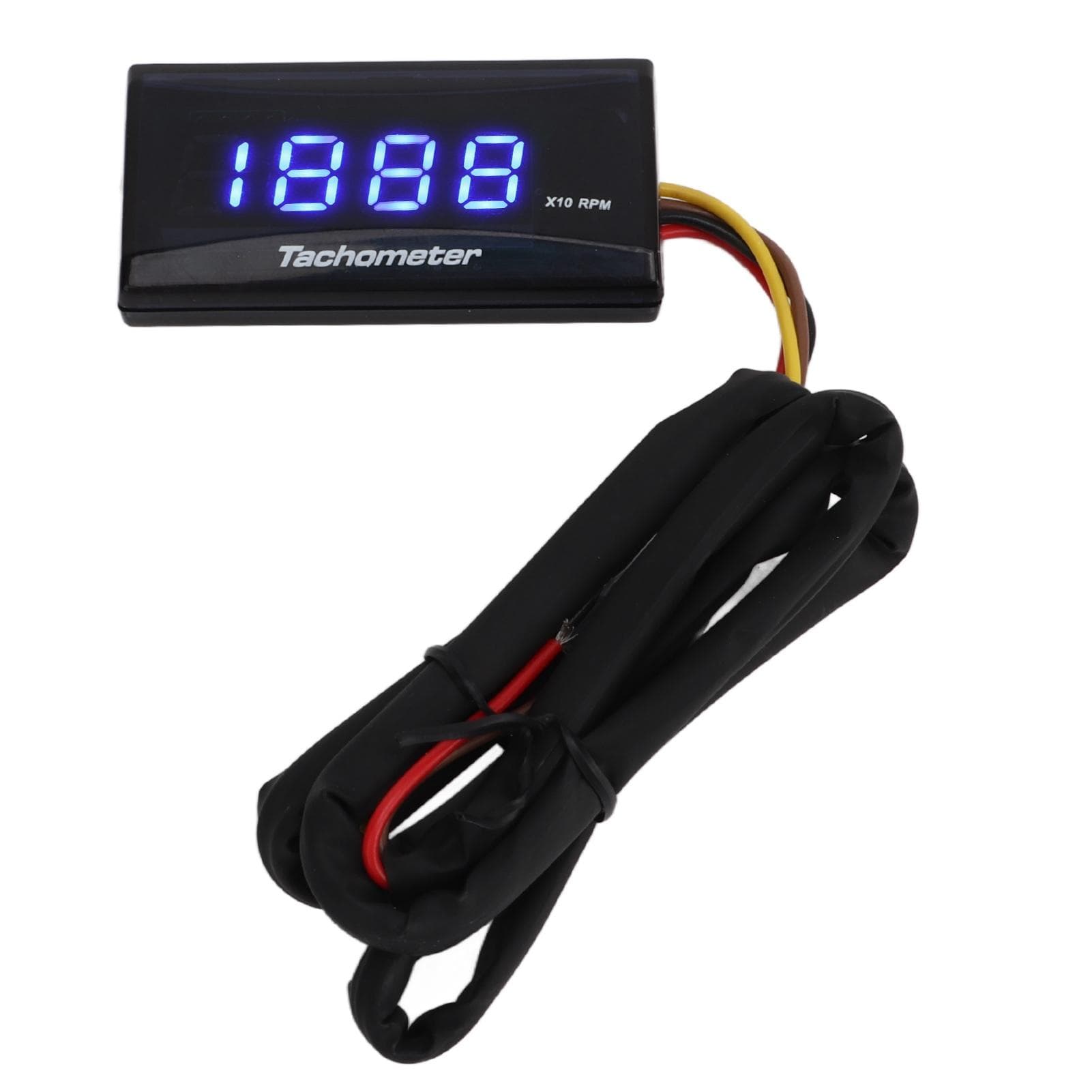Motorcycle Tachometer DC 12V Ultra Thin LCD Waterproof Backlight for Modification Blue blue