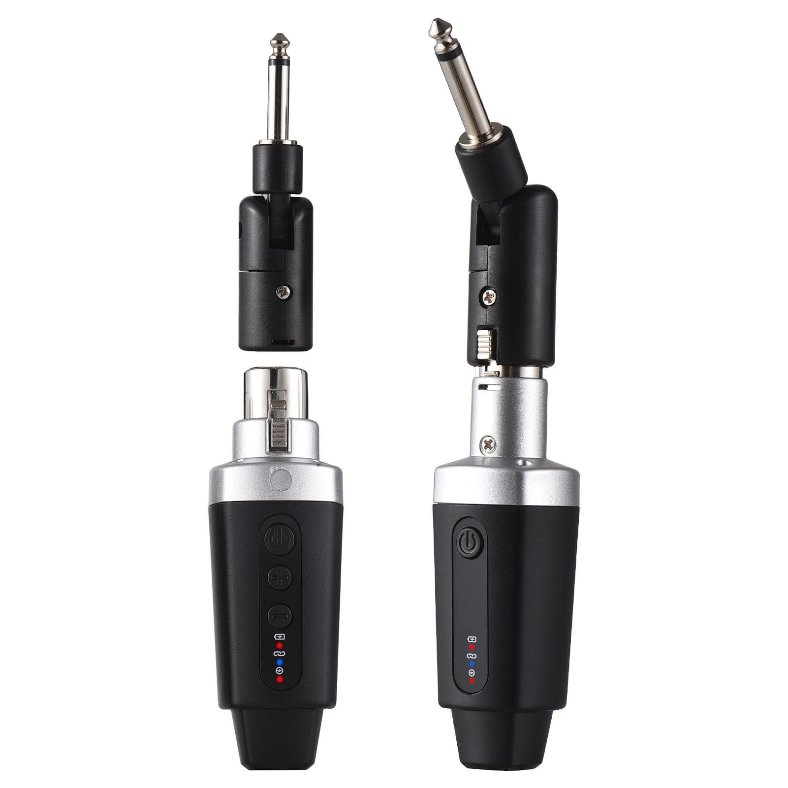 Microphone Wireless Xlr Transmitter and Receiver Wireless Mic System for Audio Mixer Electric black