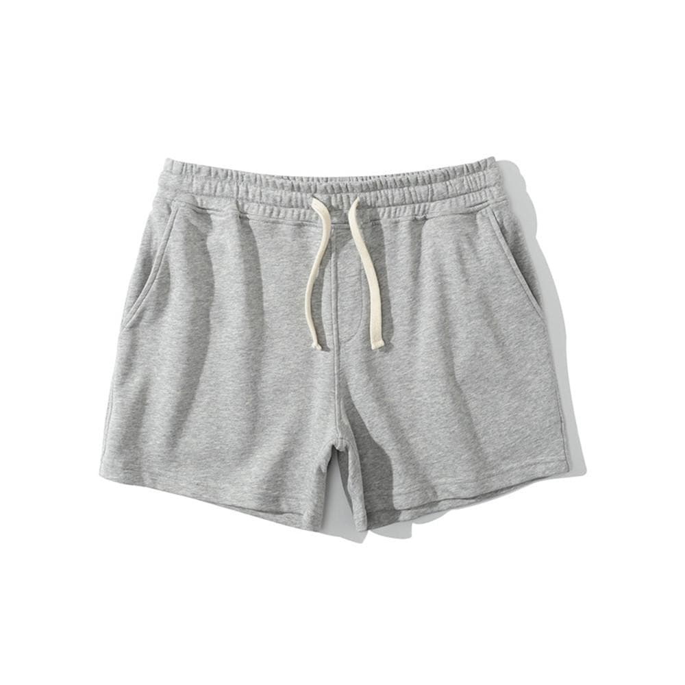 Summer Bodybuilding Sport Shorts Men Casual Bermuda Gym Fitness Running Training Pants Male Cotton Sports Bottoms XL light gray