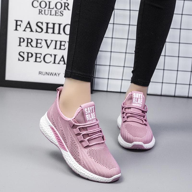 Men's shoes new spring sports shoes women's flying woven trendy shoes couple single shoes men's running casual shoes 44