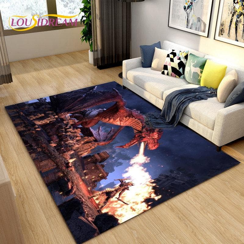The Elder Scrolls Game Gamer Area Rug Large,Carpet Rug for Living Room Bedroom Sofa Doormat Decoration,kids Non-slip Floor Mat 40x60cm