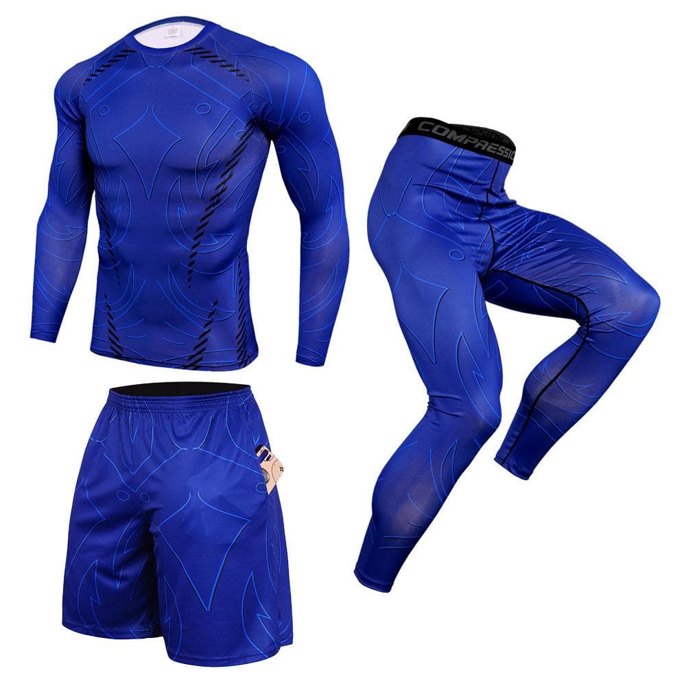 3Pcs Men's Cycling Clothes Fitness Clothes Men's Casual Sportswear Basketball Suits Size S-XXXL S