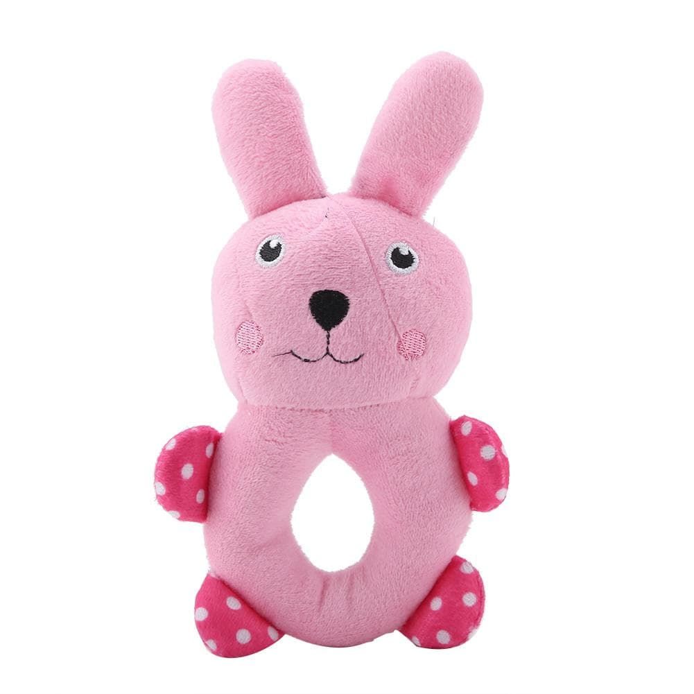 Soft Plush Pet Chew Toy Cartoon Animal Shape Sound Toys Puppy Dog Gifts(Rabbit)
