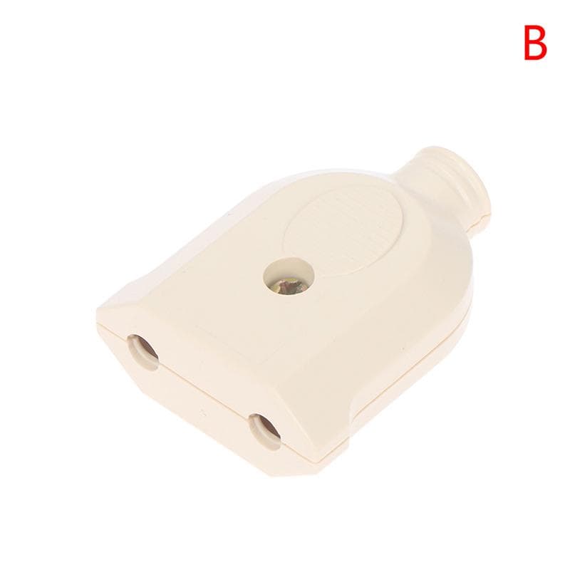 1Pc Eu European 2 Pin Ac Electric Power Male Plug Female Socket Outlet Adaptor
