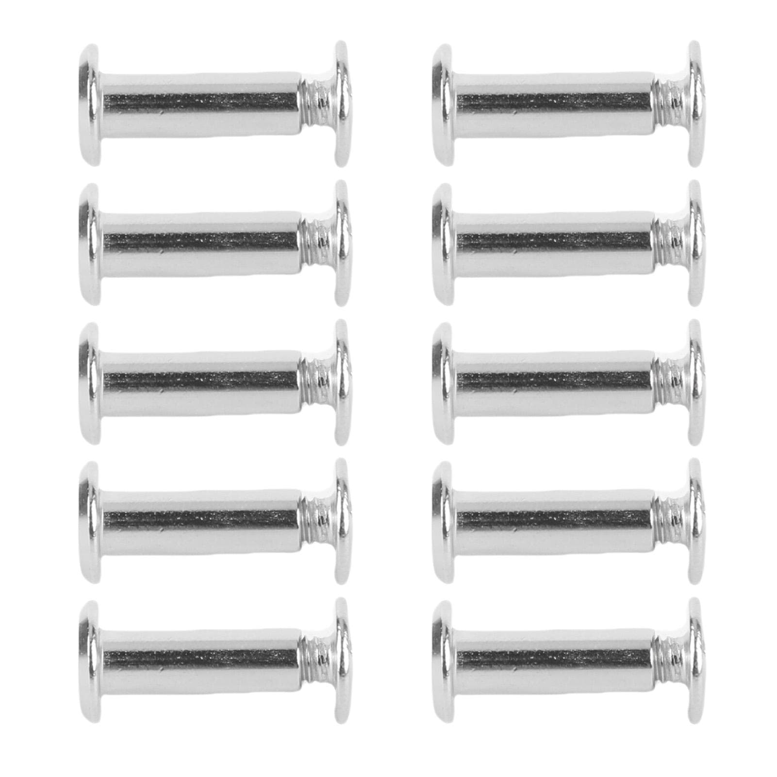 50 Sets Rivets and Screws M4 5x15x9.5mm Stainless Steel Flat Round Head Rivet Stud Set for Binding