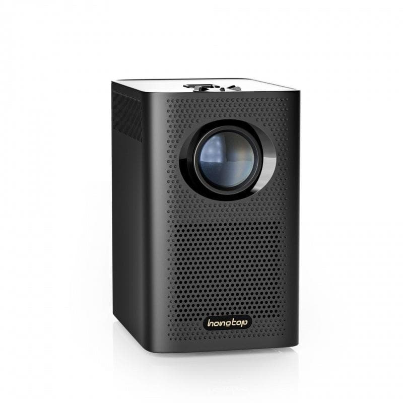 S30 MAX HONGTOP Portable Smart Mini Projector Home Theater 1080P Portable Projector Android Projectors with EU Plug black