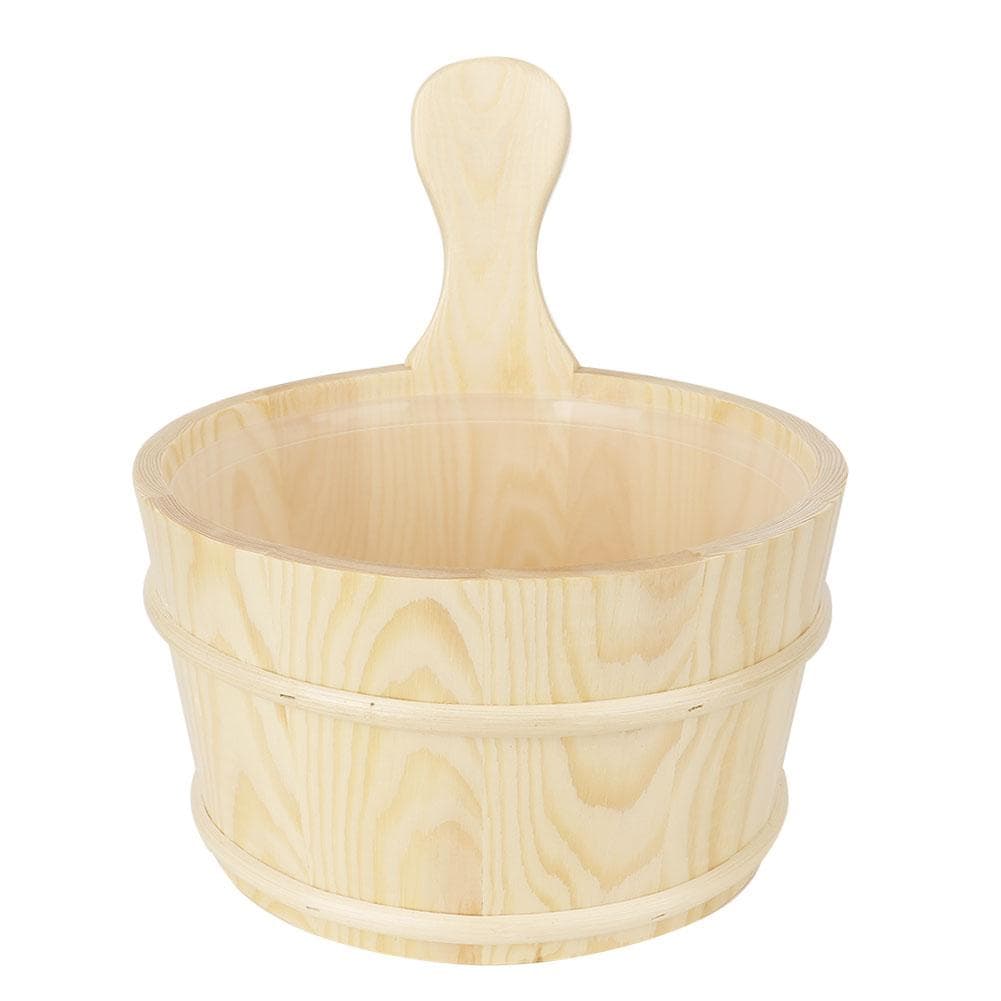 Bathroom Natural Sauna Barrel Bucket with Inner Liner Supplies Accessories for Sauna Room
