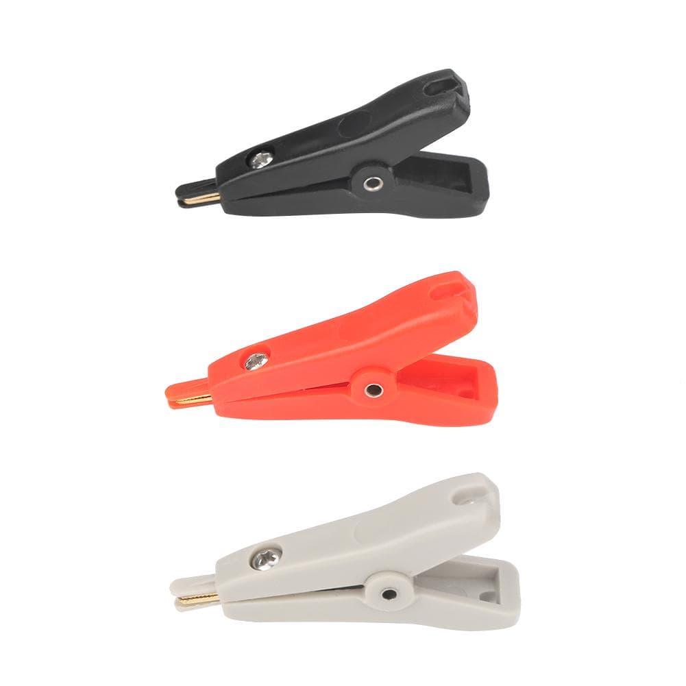 3Pcs P2005 Copper Gold Plated Alligator Clip LCR Kelvin Test Clip 10A