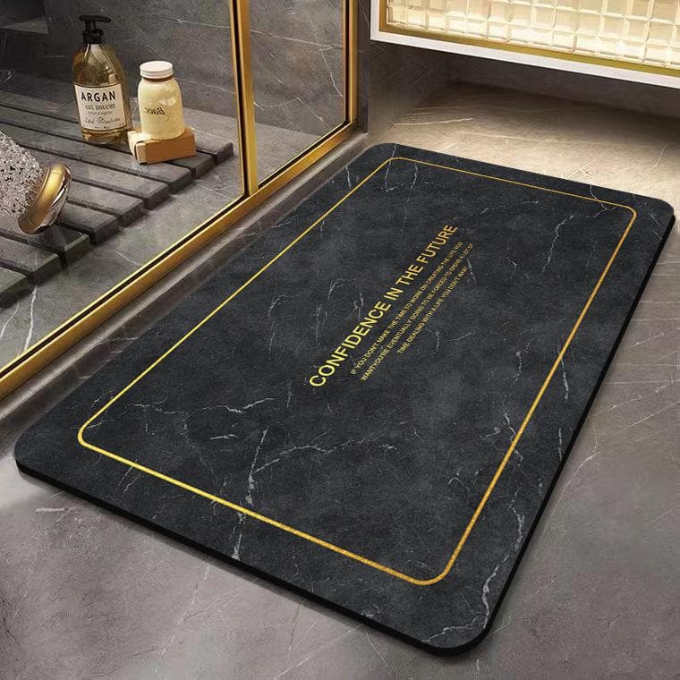 Marble Pattern Bathroom Toilet Carpet Absorbent Quick-drying Floor Mats Kitchen Entrance Door Absorbent Mats for Home Use 60x90CM
