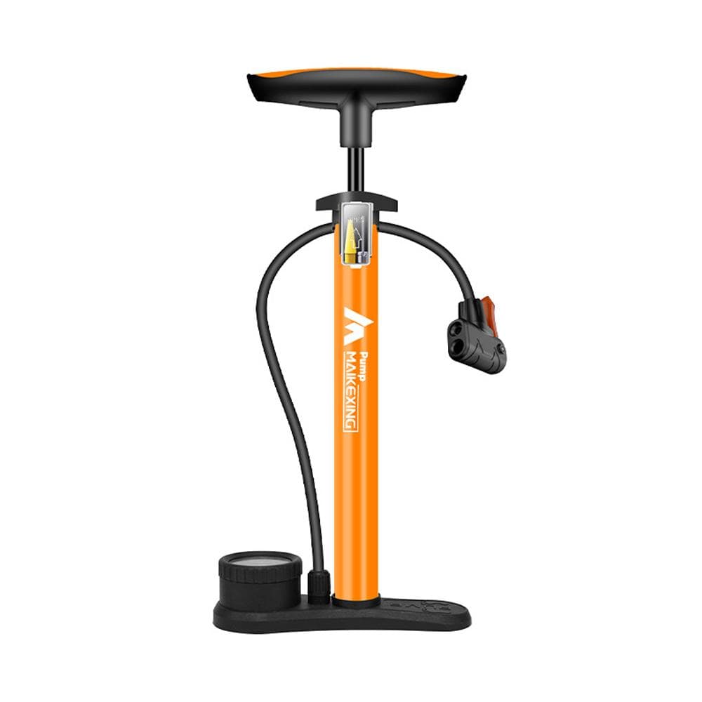Bike Pump with Gauge Multi-functional Portable Inflator for Bicycles and Cars 160PSI with black