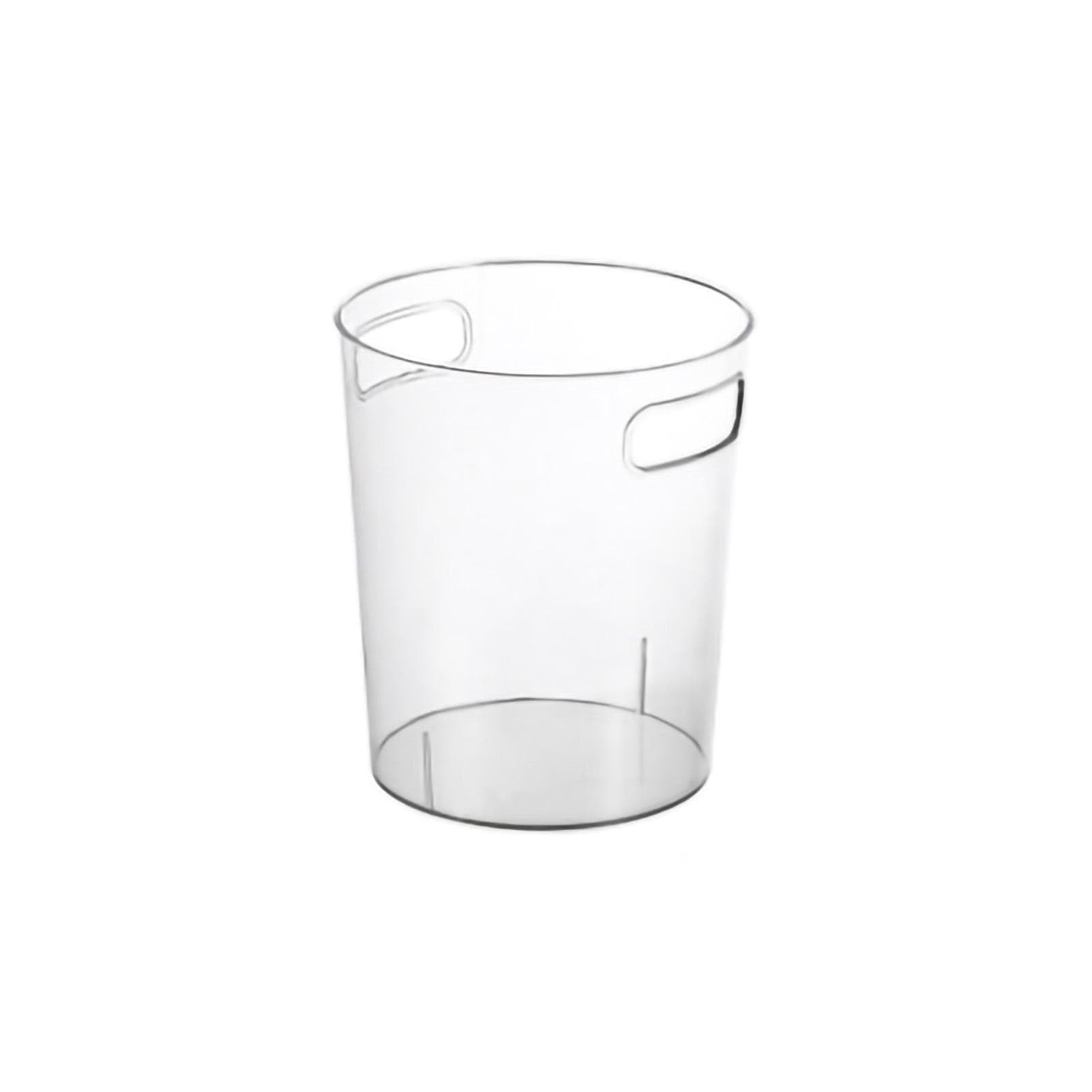 Transparent Trash Can Clear Wastebasket with Handles for Kitchen Bathroom Office Bedroom Living