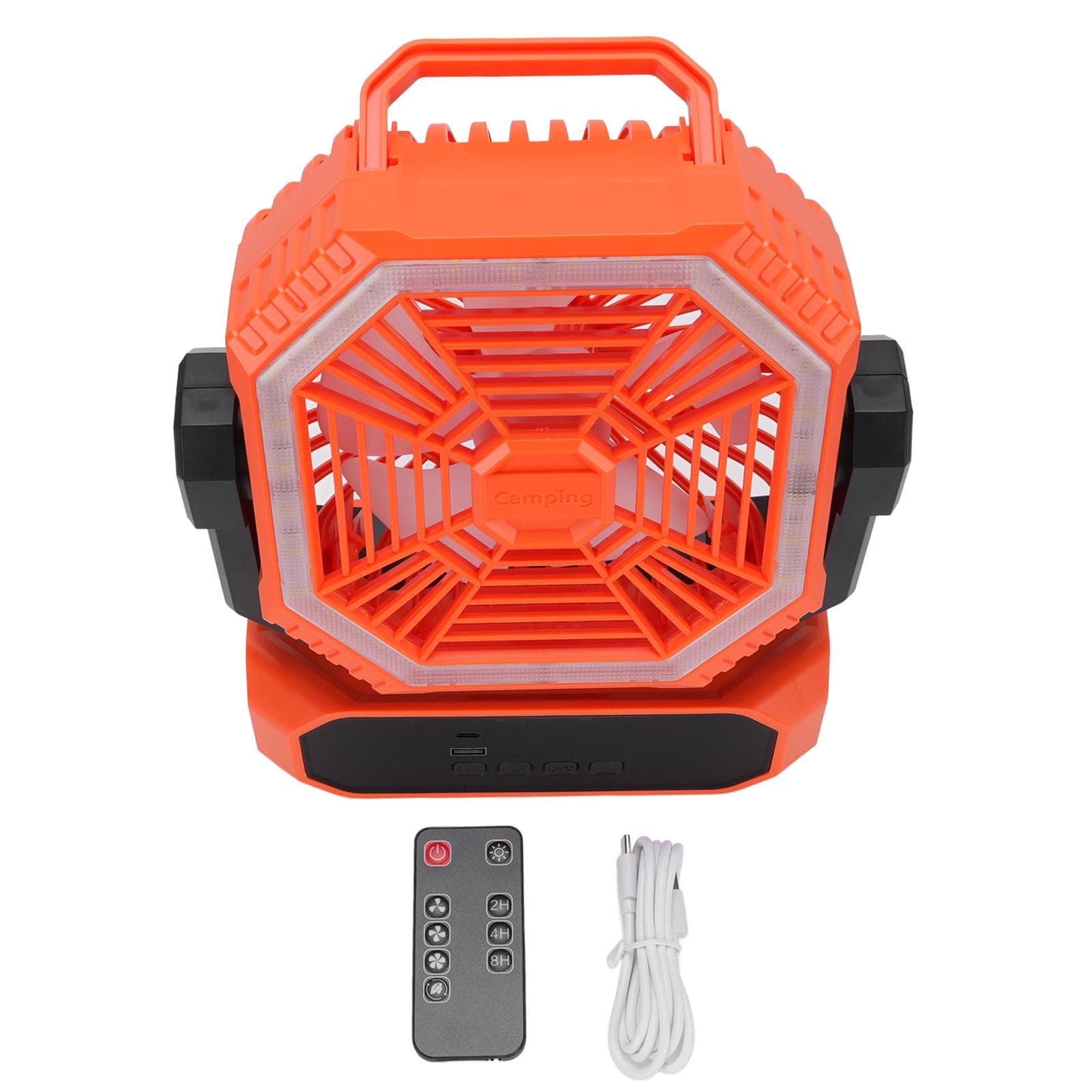20000mAh Camping Fan Rotatable Rechargeable Battery Operated Fan for Fishing Picnic Office with