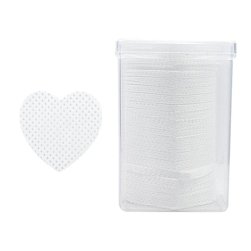 200 Pcs Disposable Lint-Free Paper Cotton Wipes Eyelash Extension Glue Remover Pads Cleaning Wipes Cosmetics Makeup Tools white