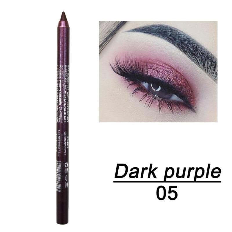 Multi Color Gel Eyeliner, 4-in-1, Colored Eyeliner, Eye Shadow And Eyebrow Pencil, Waterproof And Long Lasting 2PCS dark purple