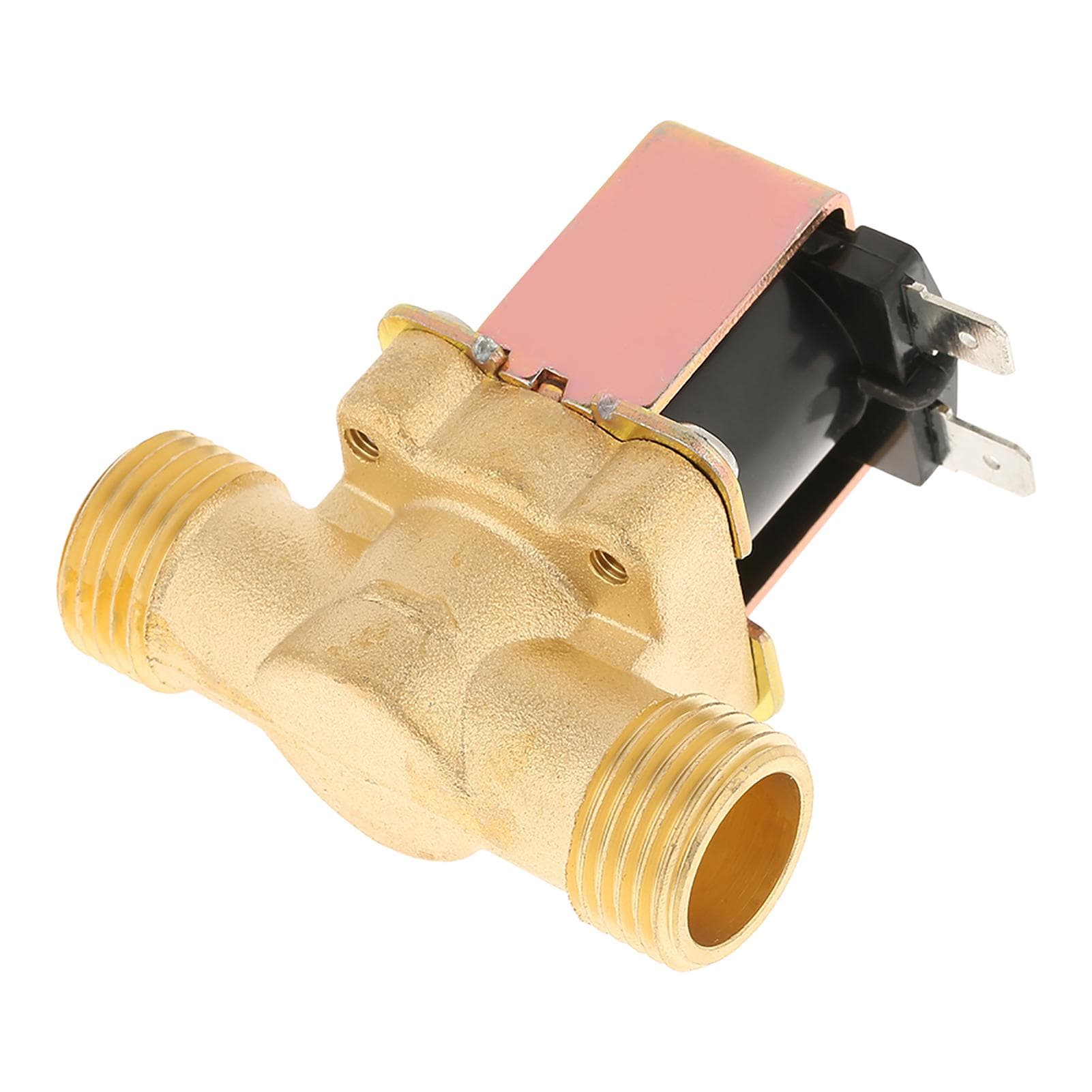 12 DC 12V Normally Closed Brass Electric Solenoid Valve For Water Control white