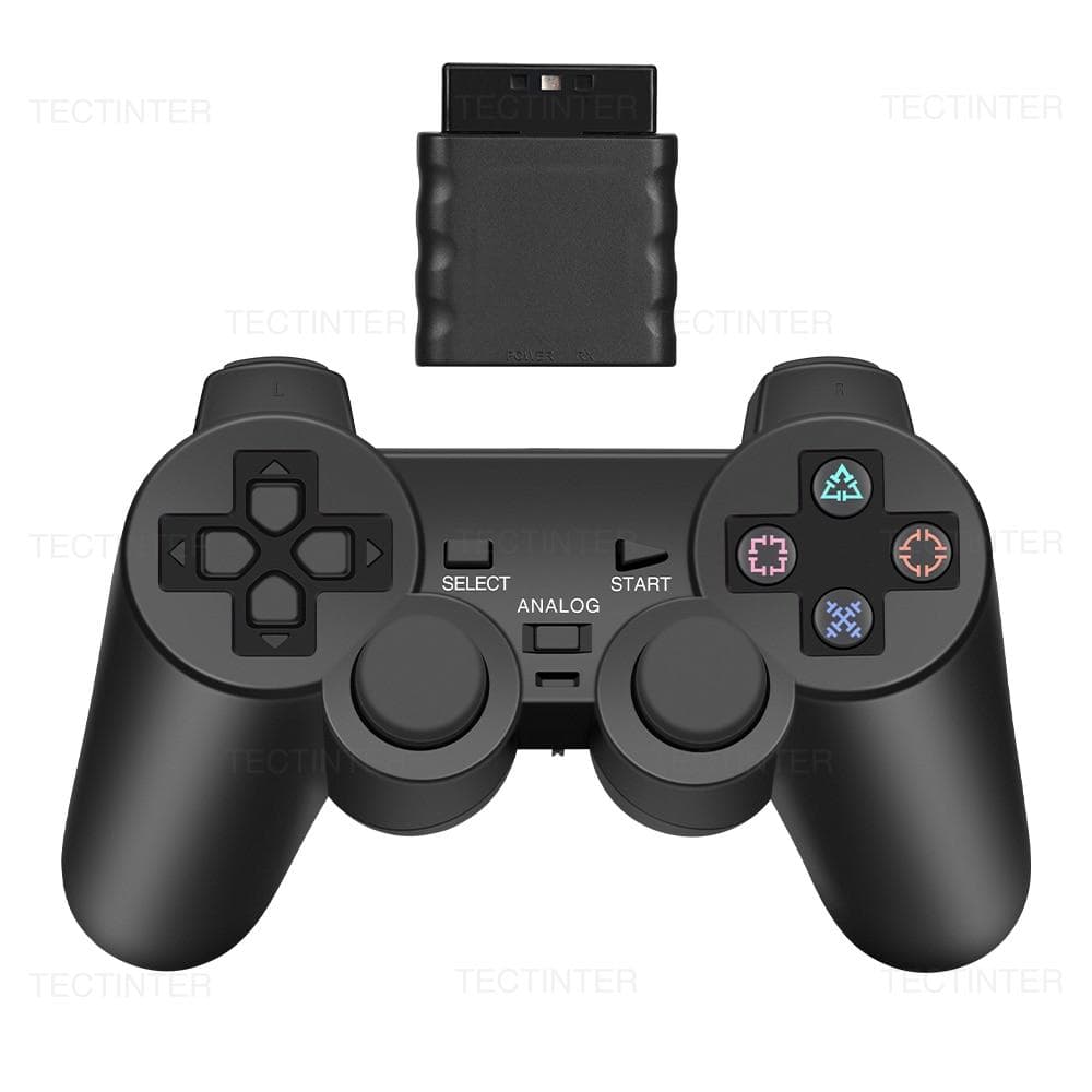 Wireless Gamepad for Sony PS2 Controller for Playstation 2 Console Joystick Double Vibration Shock Joypad USB PC Game Controle black