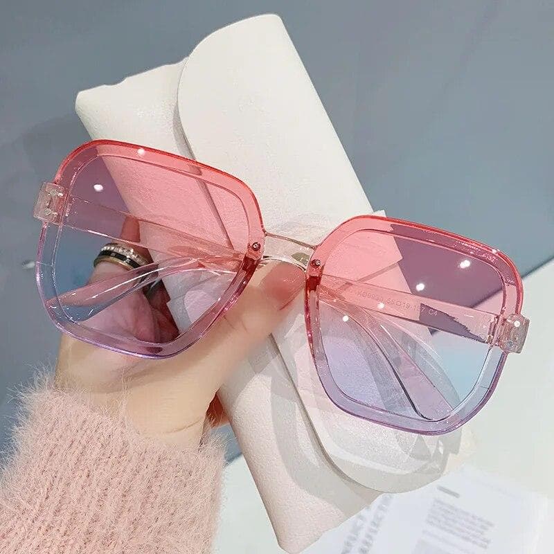 Fashion Large Frame Sunglasses Women Trendy Gradient Sunglasses Men Shades UV400 Goggle Eyewear Oculos De Sol