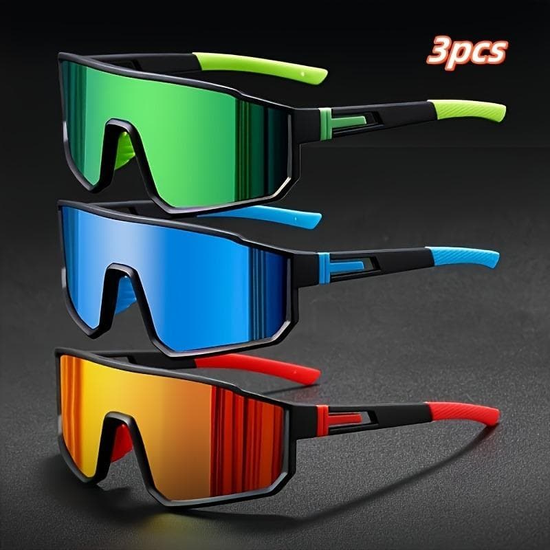 1/3pcs unisex casual sporty sunglasses durable frames for hiking daily wear fashion accessory