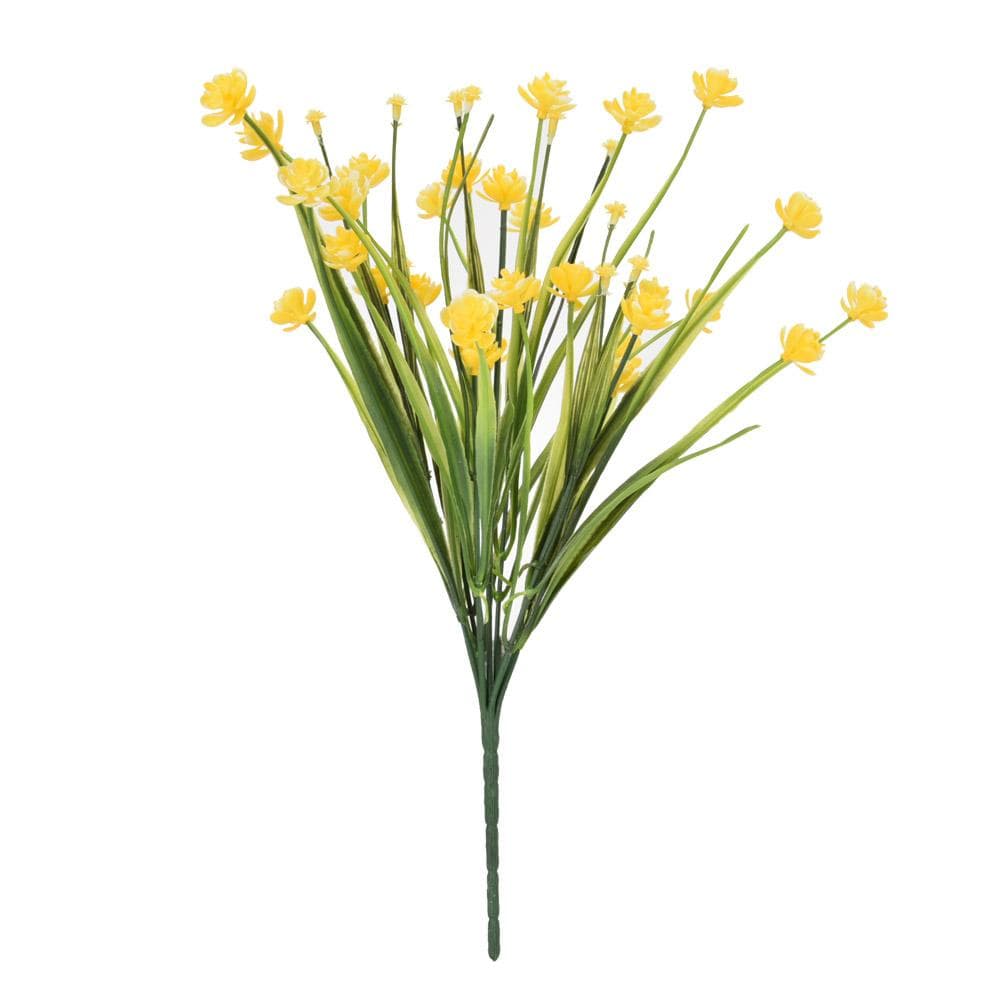Artificial Fake Flowers Bundle Outdoor Greenery Shrubs Plants Indoor Outside Home Garden Decor