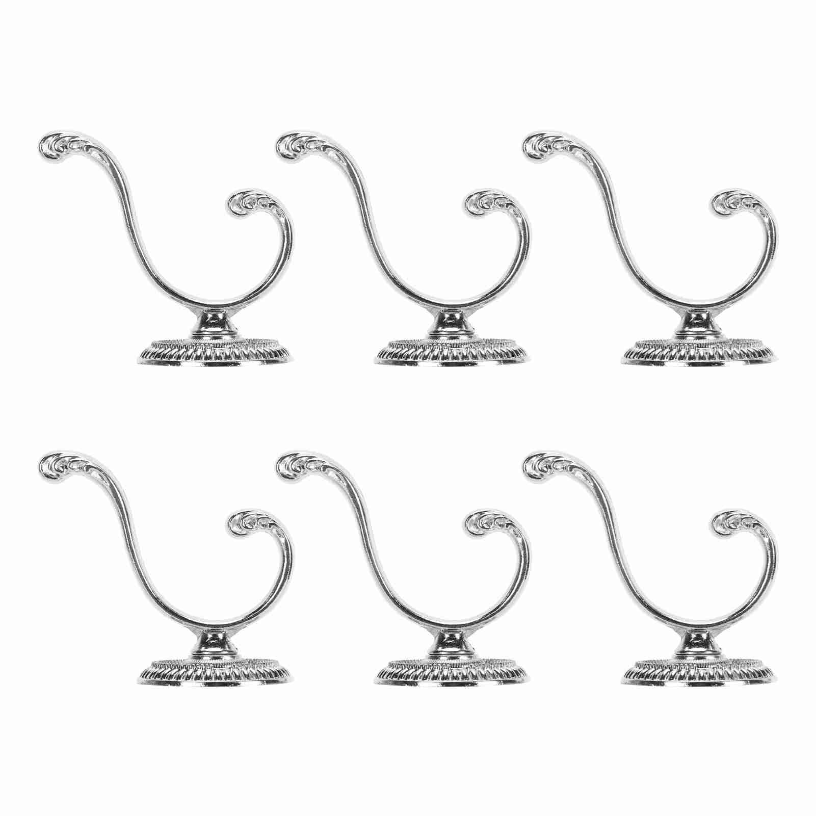 6Pcs Vintage Clothing Hooks Heavy Duty Zinc Alloy Retro Wall Hooks for Hat Coat Scarf