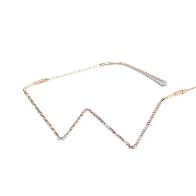Vintage Decoration No Lens Half Metal Glasses Frames Woman Luxury Eyewear Popular Fashion Eyeglasses Frame gold