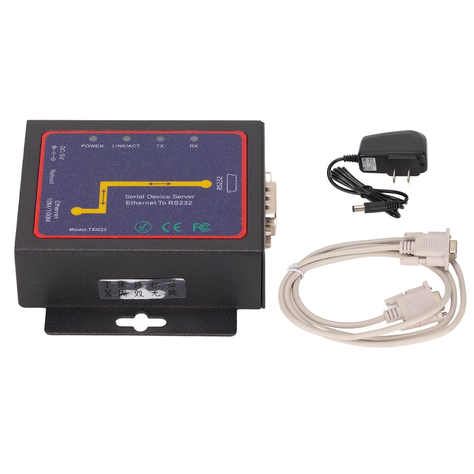 RS232 to RJ45 Converter 10100M Data Rate 300bps to 230400bps Minus10 celsius to 55 celsius with IP210 Chipset