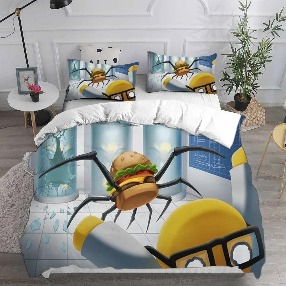 Wobbly & Life Single Bedding Set,Duvet Cover Comforter Bed Set Quilt Cover Pillowcase,King Queen Twin Size Boys Girls Adultse 135X200cm-2pcs