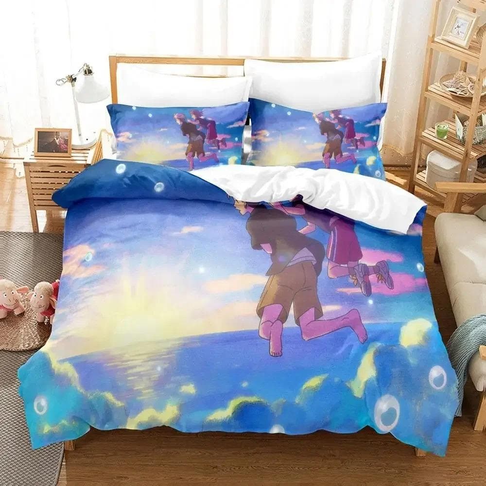 Deji Meets Girl Bedding Set Single Twin Full Queen King Size Bed Set Adult Kid Bedroom Duvet cover Sets Anime Bed Sheet Set 70x133cm 2pcs