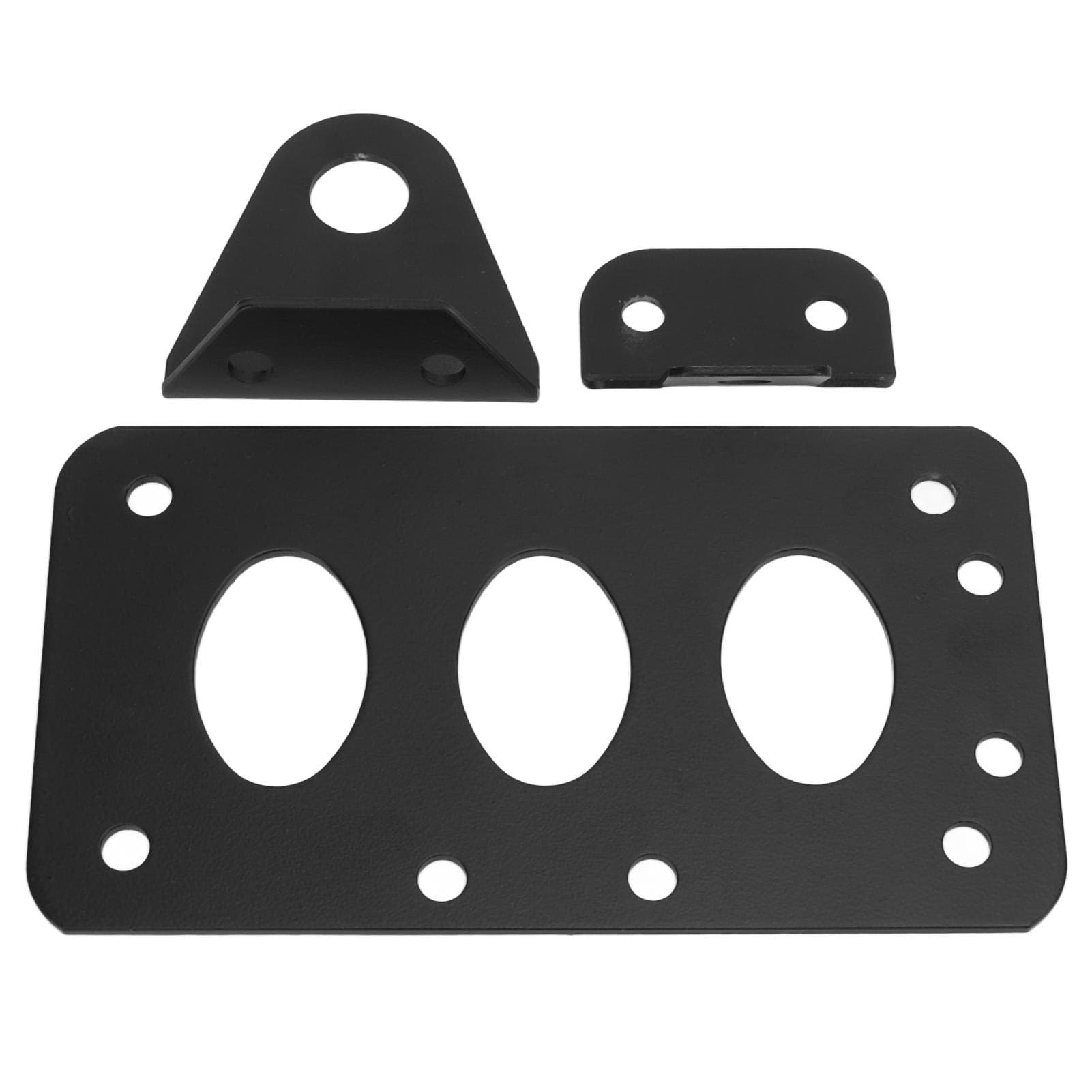 Universal Motorcycle Brake Light Bracket Kit Side Mount Tag License Plate Holder Replacement for black