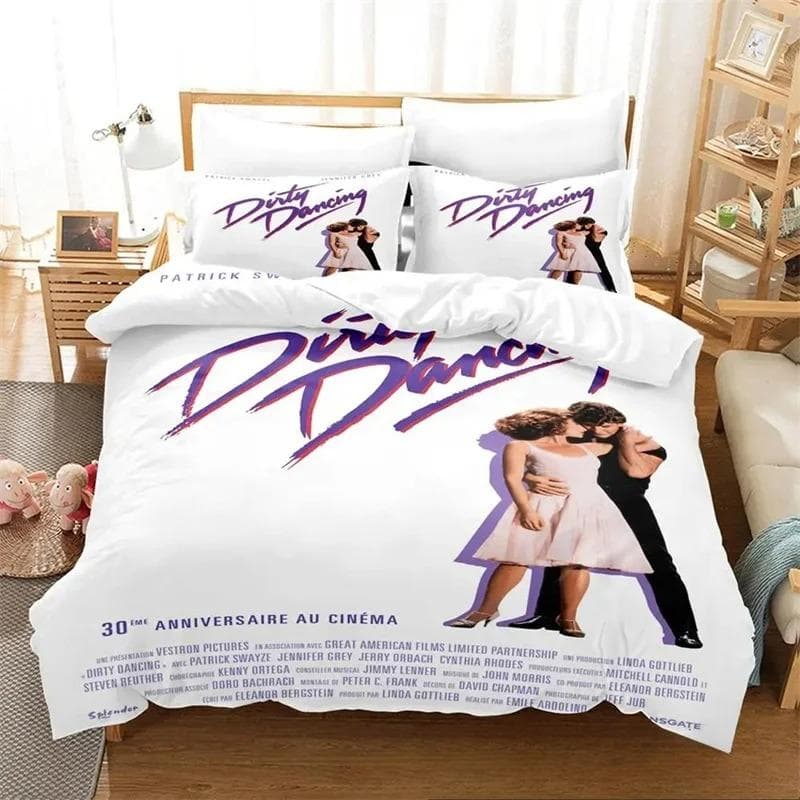 3D Print Dirty Dancing Bedding Set,Duvet Cover Comforter Bed Set Quilt Cover Pillowcase,King Queen Twin Size Boys Girls Adults 70x133cm 2pcs