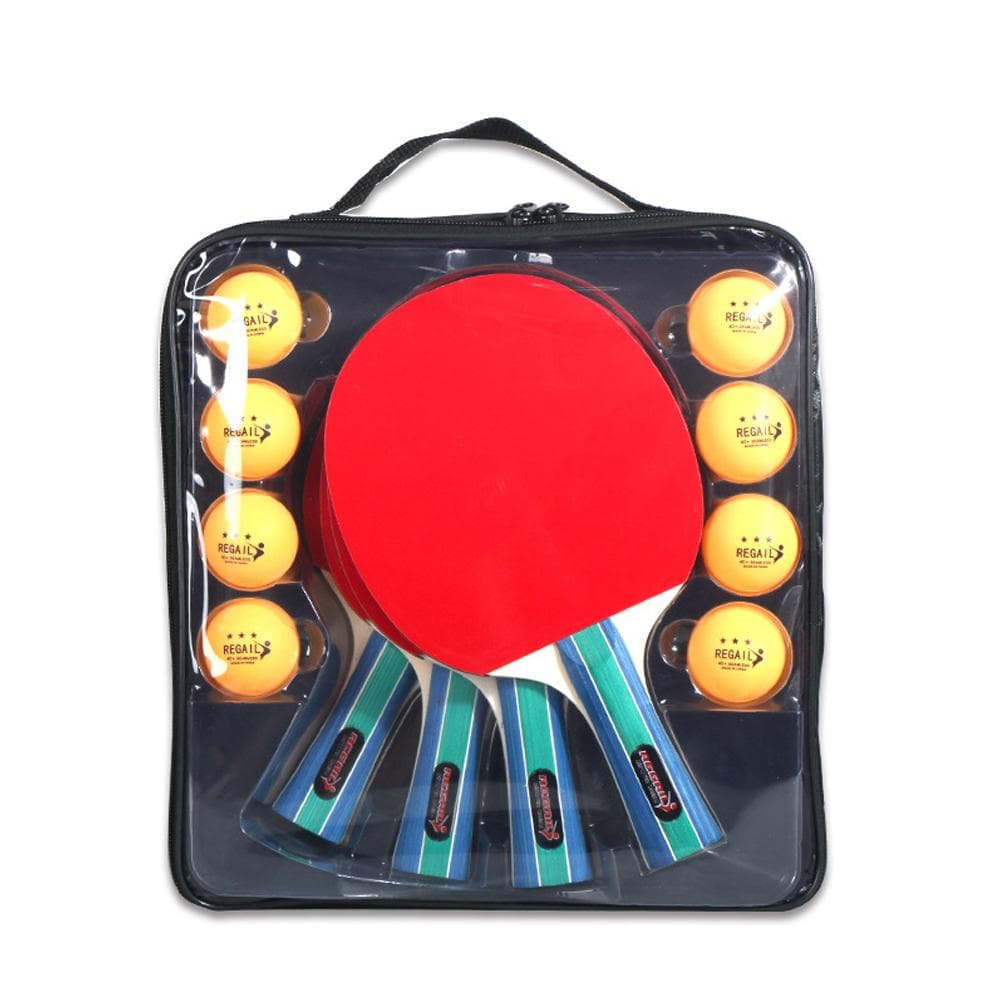 Ping Pong Paddles Set Table Tennis Rackets with 3-Star Ping Pong Balls for Indoor Outdoor Game multicolour