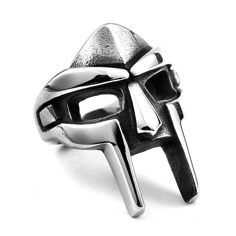 Goth Hip Hop MF DOOM Mask Rings For Men Gladiator Punk Style Egyptian Pharaoh Male Ring Classic Retro Jewelry Party Accessories 7