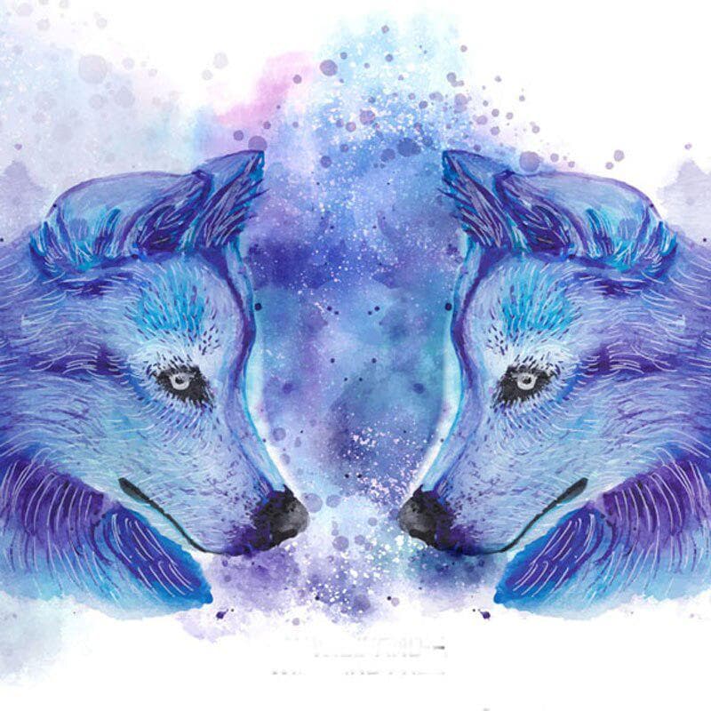 Wolf Diamond Embroidery Animal Diamond Cross Stitch Europe Home Decor Round Landscape Resin Pictures 30x30CM