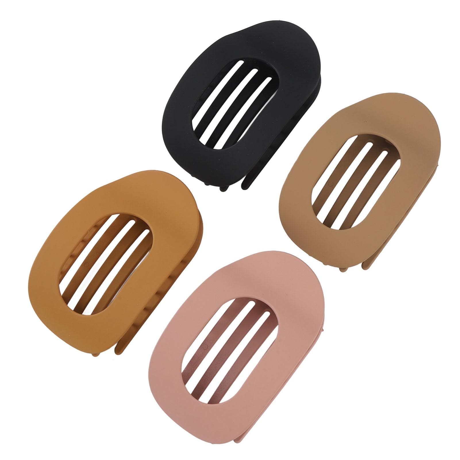 4pcs Flat Claw Clips French Design Flat Hair Clips Women Girls Strong Hold Side Hair Clips for