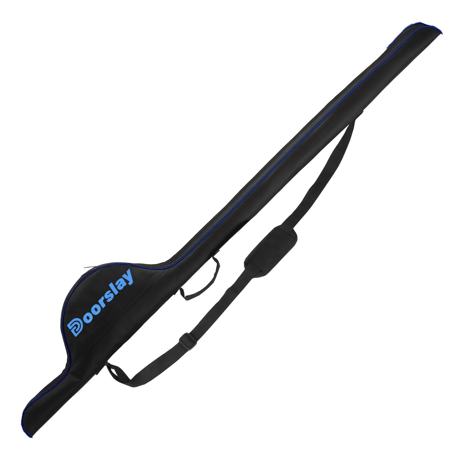 63 Inch Fishing Pole Bag Portable Fishing Rod Case Folding Fishing Pole Holder Fishing Tackle blue