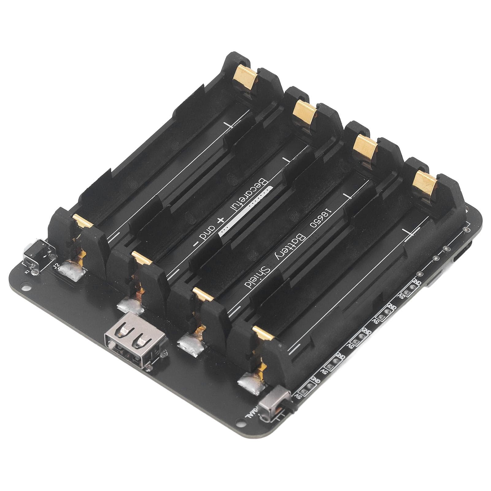 4 Slot Lithium Battery Holder Shield Case Battery Development Board with Overcharge Protection DC