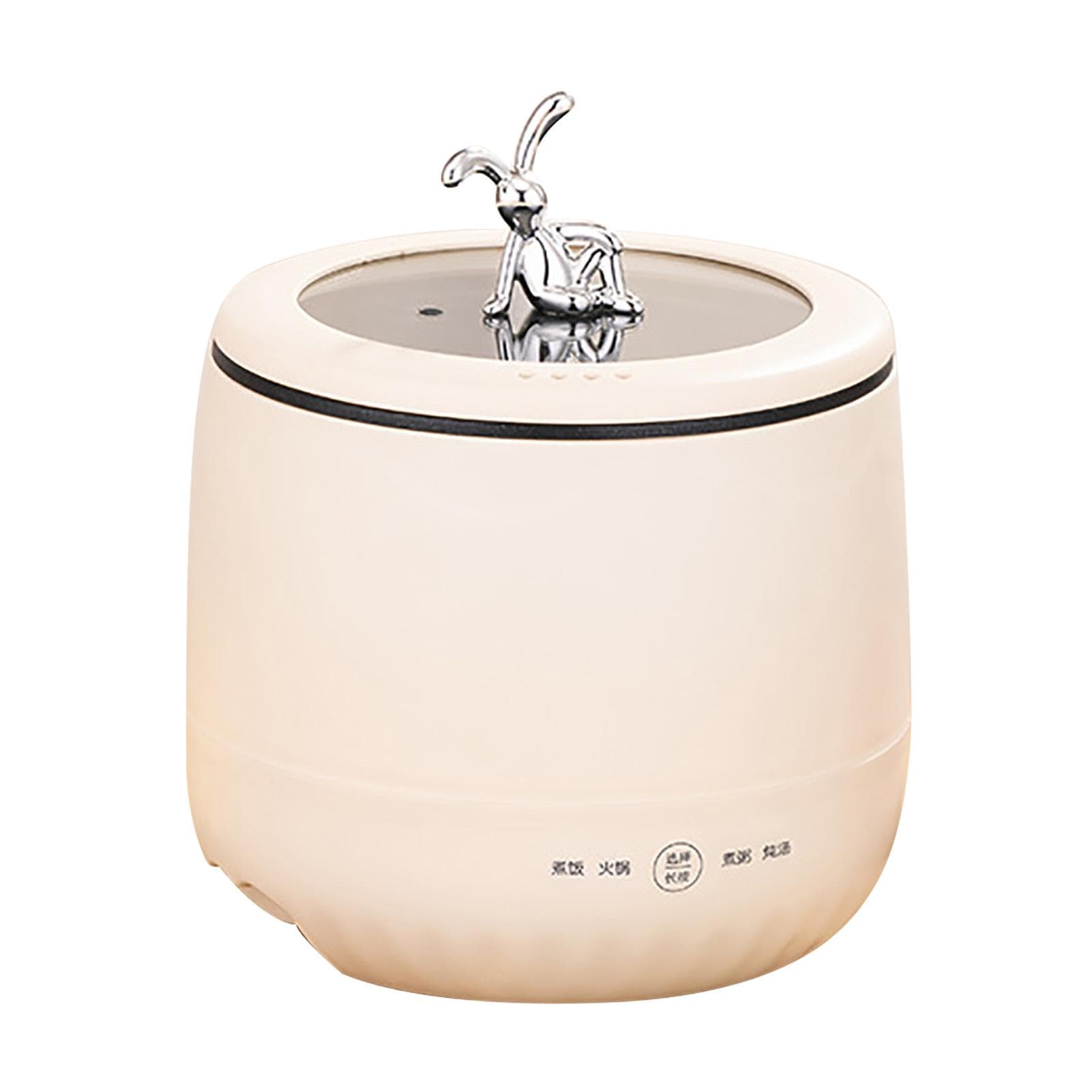 Mini Rice Cooker 1.8L Non Stick Smart Electric Rice Cooker for Grain Soup Porridge Stews beige