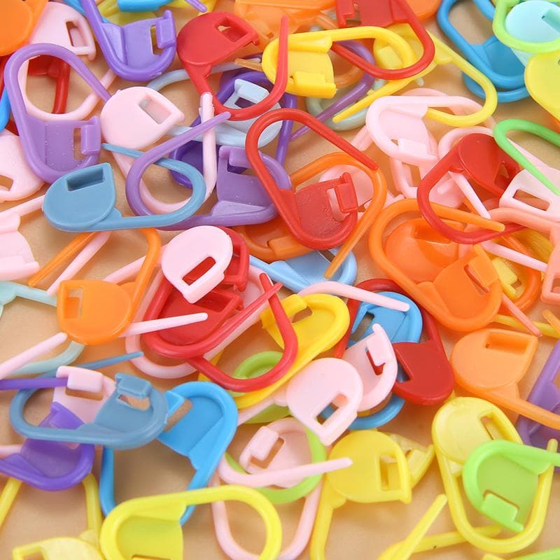 100-1000Pcs/Pack Mini Knitting Crochet Locking Stitch Markers Can Baby Greeting Card Plastic Markers Holder Needle Clip Craft 100pcs