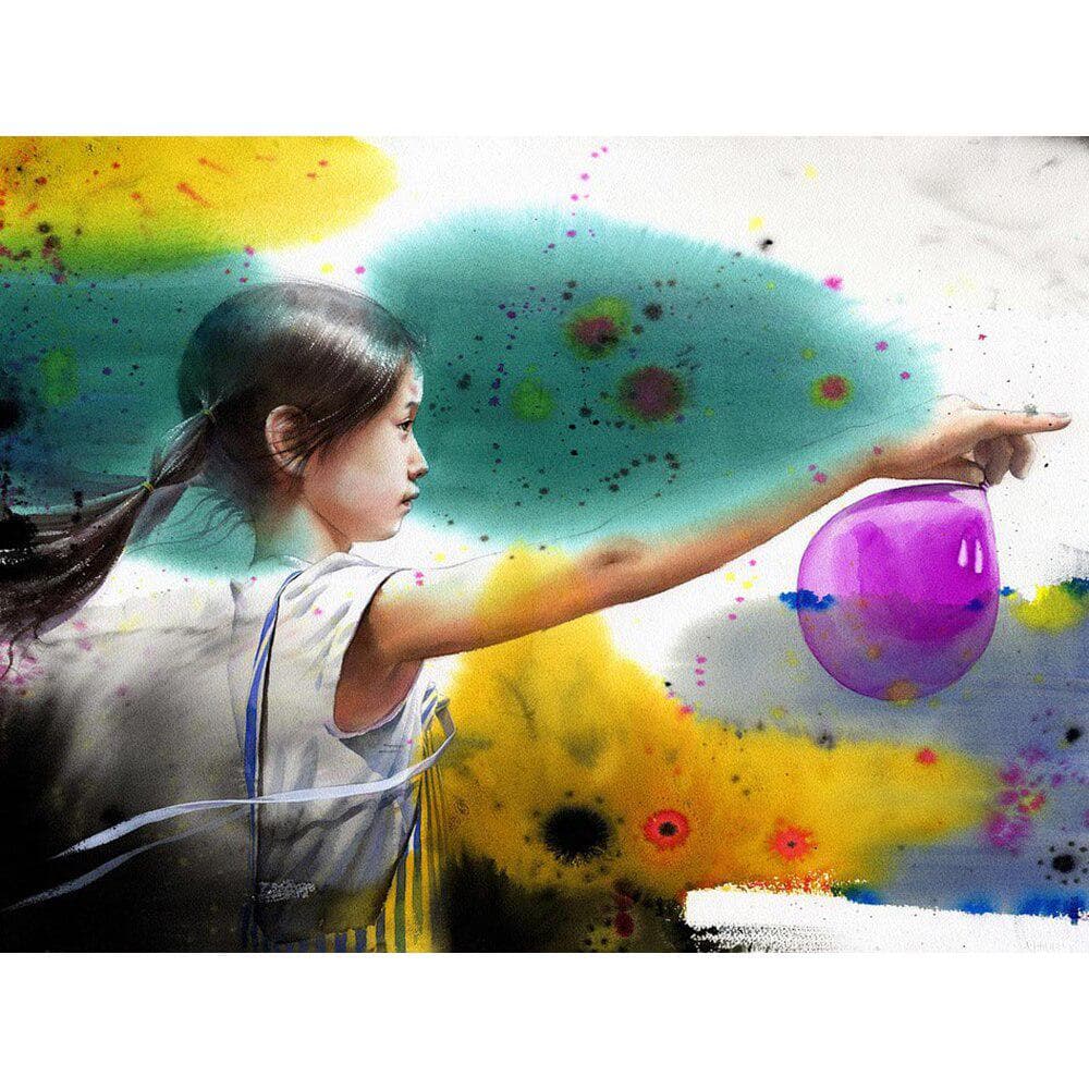 Diamond Embroidery Cartoon Girl Painting Rhinestones Mosaic Kit Full Diamond Painting Cartoon Child 20X30CM
