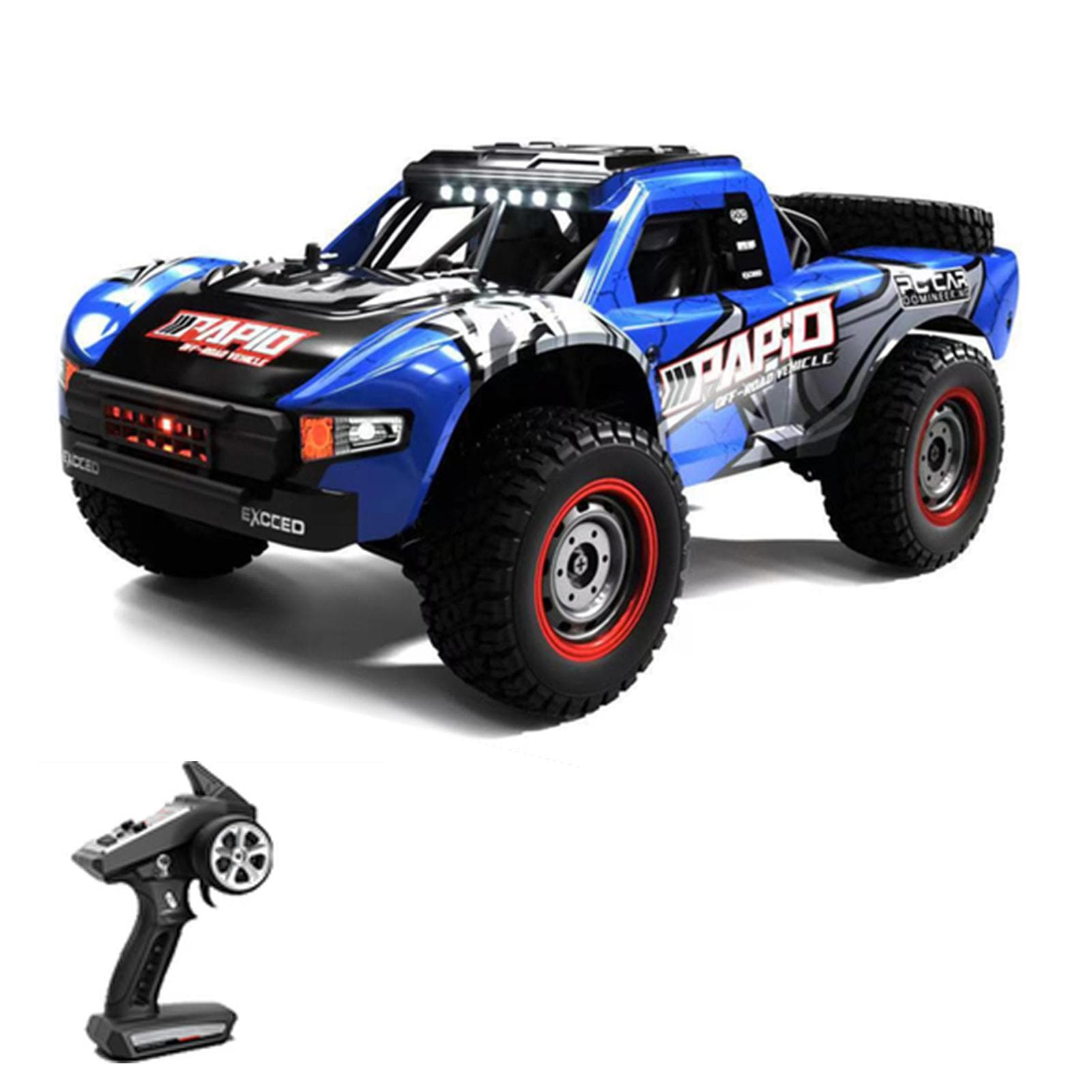 Remote Control Car 4WD Off-road Car Truck 2.4GHz Full Proportional High Speed 40km/h Off-Road 1 battery blue