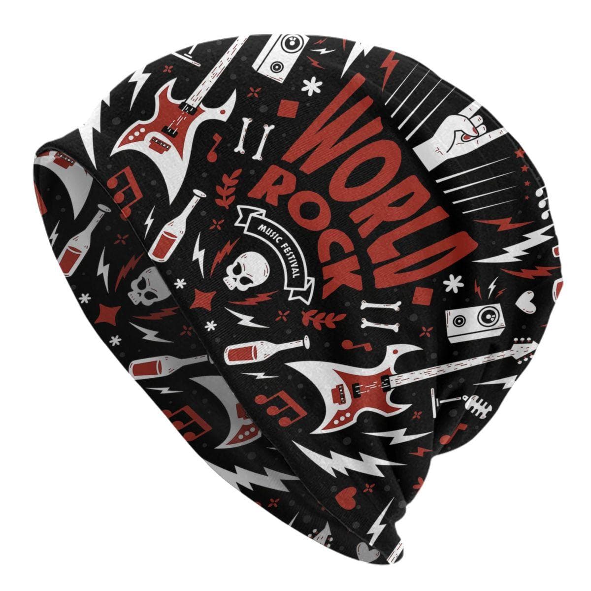 Rock Star Skull Rock N Roll Skullies Beanies Caps Unisex Winter Warm Knit Hat Hip Hop Adult Heavy Metal Punk Music Bonnet Hats Beanies Hat