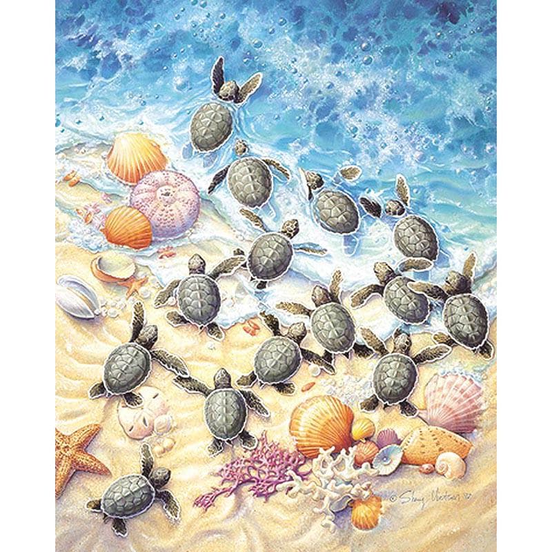 DIY 5D Diamond Painting Wall Sticker Sale Beach Landscape Turtle Cross Stitch Embroidery Patterns 20X30CM