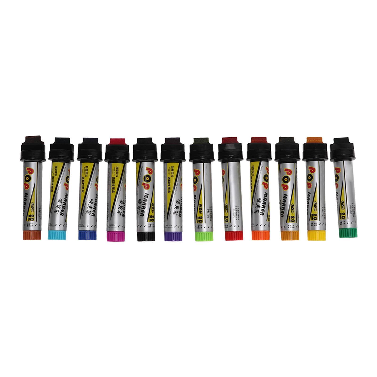 12Pcs Posca Paint Markers Safe Wide Application Quick Dry Waterproof Convenient Design Marker for