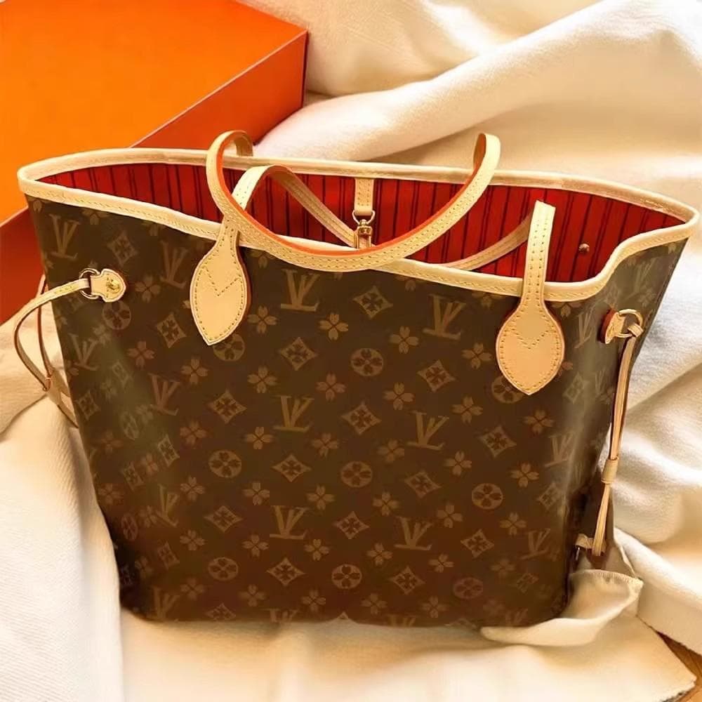 Chip version L neverfull shopping bag V 2025 new tote bag leather women's bag 32*16*29